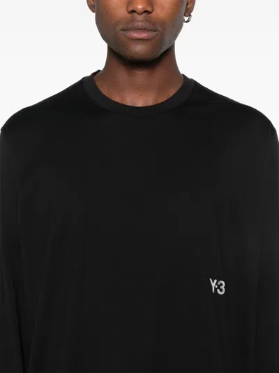 Y-3 Adidas Loose Fit Long Sleeve T-shirt Clothing In Black