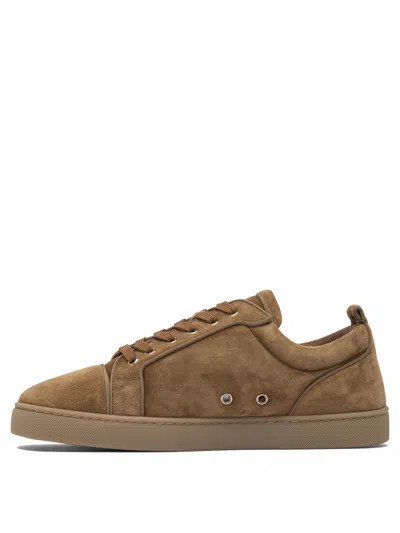 Christian Louboutin Louis Junior Orlato Flat Veau Velours Ds/gg Sneakers & Slip-on Brown