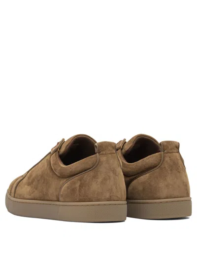 Christian Louboutin Louis Junior Orlato Flat Veau Velours Ds/gg Sneakers & Slip-on Brown