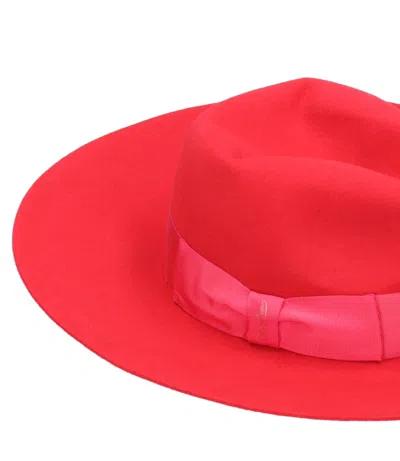 Borsalino Sophie Brushed Hat In Pink