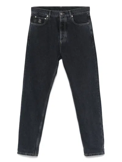 Brunello Cucinelli Five-pocket Denim Jeans With Belt Loops In Blue