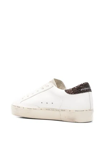 Golden Goose Women Hi Star Leather Upper Suede Toe Laminated Star Glitter Heel In Neutral