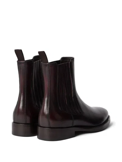 Brunello Cucinelli Brown Ankle Boots In Animal Print
