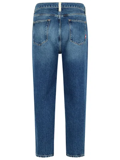 Amish 'jeremiah' Blue Cotton Jeans In Blue