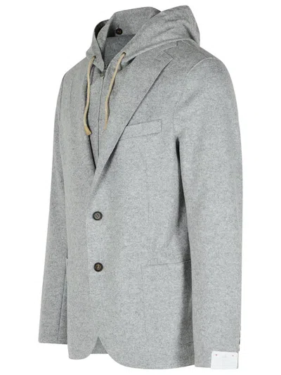 Eleventy Grey Wool Blend Blazer Men In Gray