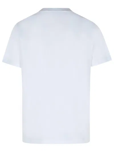 Moncler Men Logo Cotton T-shirt White In White