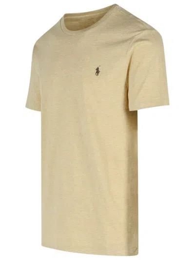 Polo Ralph Lauren Beige Cotton T-shirt In Neutral