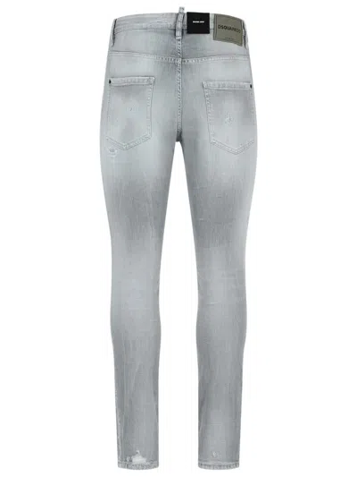 Dsquared2 'skater' Grey Cotton Denim Jeans In Gray