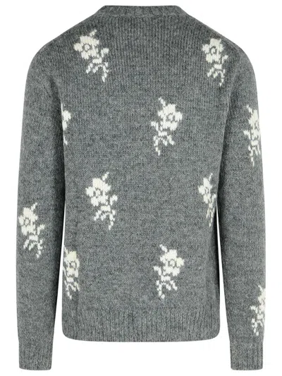 Jil Sander 'u Moonless Night' Grey Alpaca Blend Crew Neck Sweater In Gray