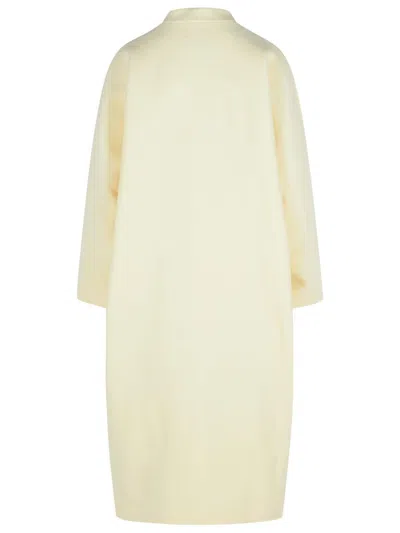 Mm6 Maison Margiela Wool Blend Coat With Dropped Shoulders In Gray