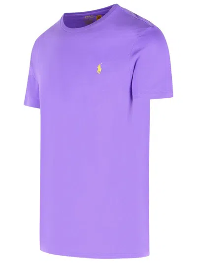 Polo Ralph Lauren Purple Cotton T-shirt In Purple
