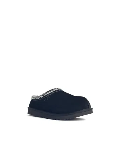 Ugg Mens Black Tasman Ii Shearling-lined Suede Slippers Eur 41 / 7 Uk In Black