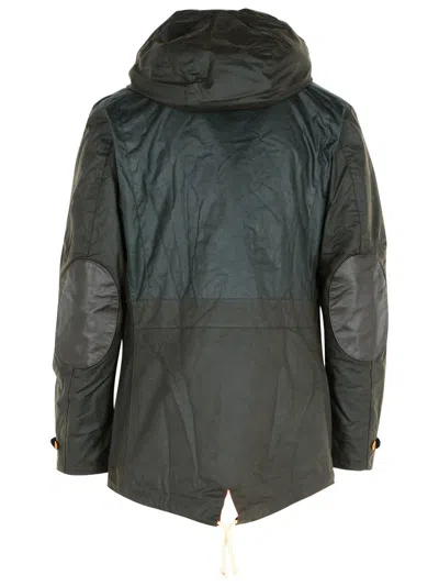 Barbour Green Wax Cotton Parka Game In Green