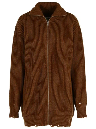 Mm6 Maison Margiela Mm6 By Maison Margiela Brown Virgin Wool Sweater