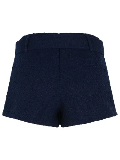 Self-portrait Navy Boucle Culotte Skirt In Blue