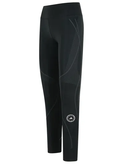 Adidas By Stella Mccartney 'truepace' Black Polyester Blend Running Leggings In Black