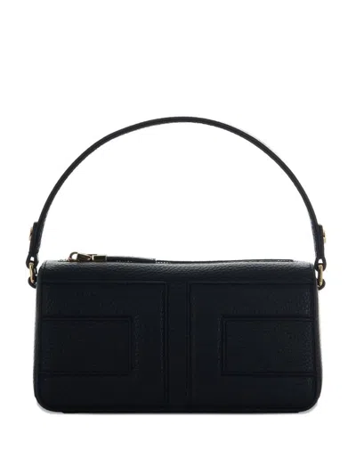Elisabetta Franchi Borsa Tote Piccola Con Logo In Rilievo Nera In Black