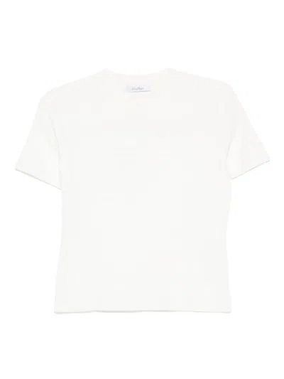 Max Mara White Viscose Blend Adelio T-shirt In White