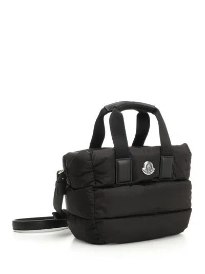 Moncler Borsa A Mano Caradoc Mini In Tessuto Nero Donna