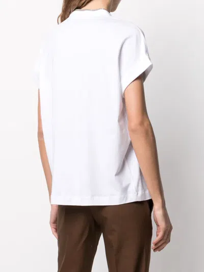 Brunello Cucinelli Monili V-neck Short-sleeve Cotton Jersey T-shirt
