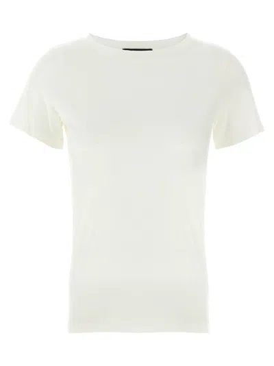 Weekend Max Mara Ribbed-neckline T-shirt In White