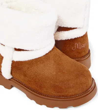 Monnalisa Shearling-lined Ankle Boots In Multi