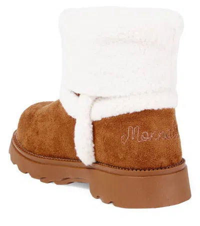 Monnalisa Shearling-lined Ankle Boots In Multi
