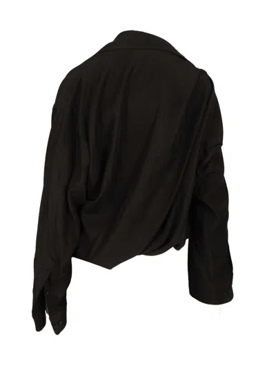 Balenciaga Women One Shoulder Shirt In Black