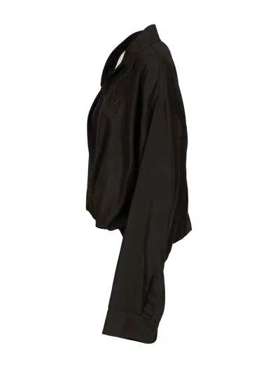 Balenciaga Women One Shoulder Shirt In Black