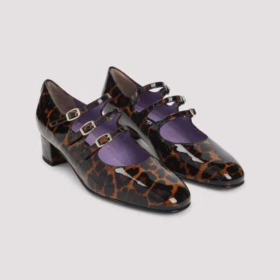Carel Kina Mary Jane Pumps With Leopard Pattern In Brown