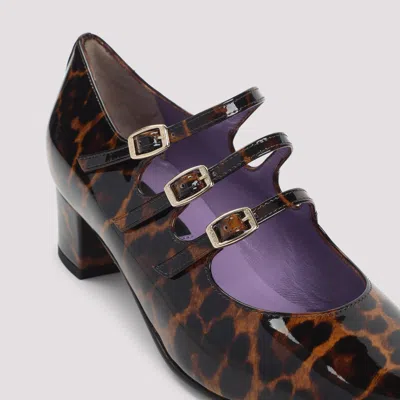 Carel Kina Mary Jane Pumps With Leopard Pattern In Brown