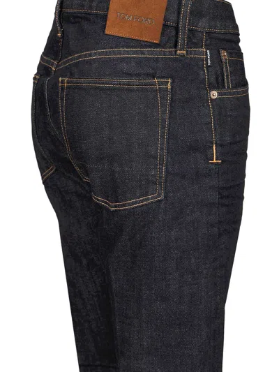 Tom Ford Selvedge Denim Bootcut Jeans Blue In Black