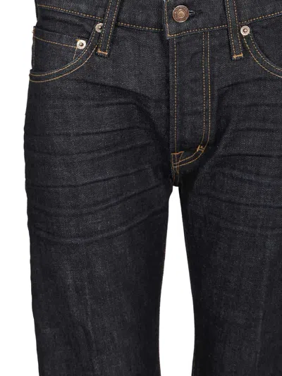 Tom Ford Selvedge Denim Bootcut Jeans Blue In Black