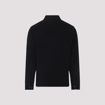 C.p. Company Corduroy Shirt With Chest Pocket And Long Sleeves In Black