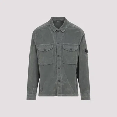C.p. Company Corduroy Overshirt With Long Sleeves And Pockets In Gray