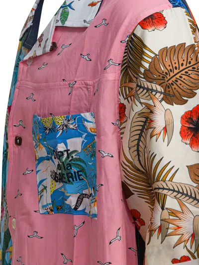 Gallery Dept. Patchwork Print Shirt With Camp Collar In Multi