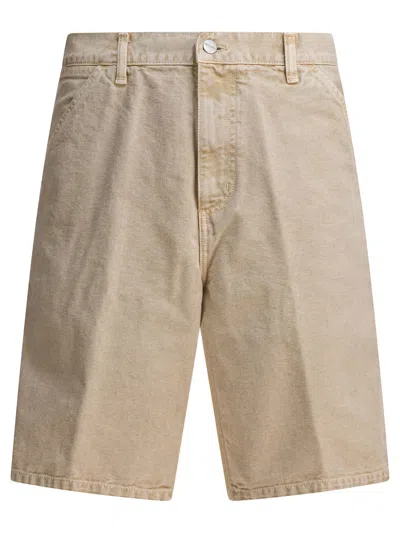 Carhartt Walter Single Knee Shorts Beige In Neutral