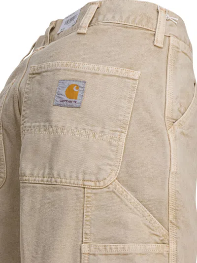 Carhartt Walter Single Knee Shorts Beige In Neutral