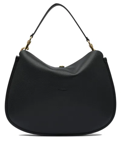 Etro Buckle-fastening Extra-large Leather Shoulder Bag In Black