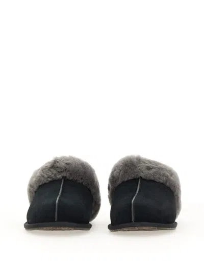 Ugg Scuffette Ii Black Suede Slippers In Black