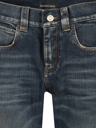 Balenciaga Slim Fit Bootcut Jeans Blue In Blue