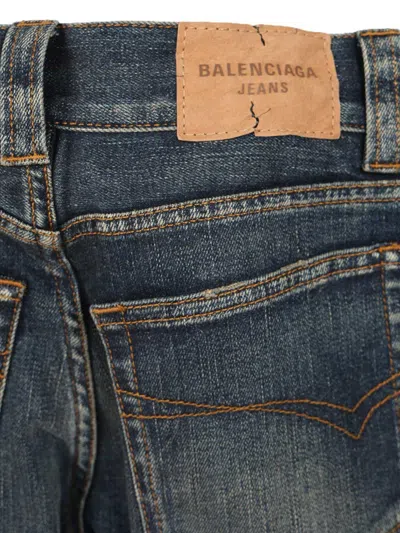 Balenciaga Slim Fit Bootcut Jeans Blue In Blue