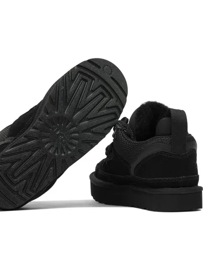 Ugg Padded Collar Canvas Sneakers In Black