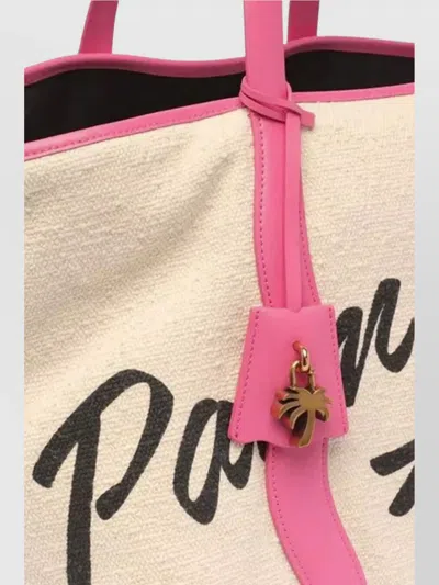 Palm Angels Dual Handle Open Top Shoulder Bag In Pink