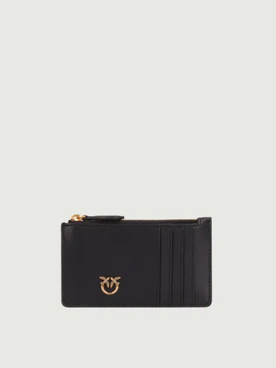 Pinko `airone` Zipped Card Holder In Black