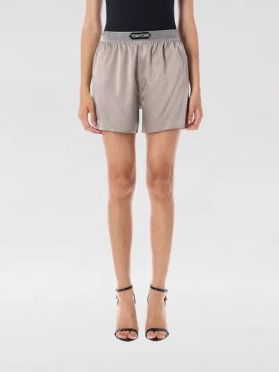 Tom Ford Logo Band Silk Short In Purple