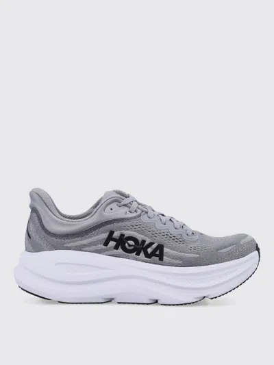 Hoka Outdoor Shoe Men Bondi 8 Sharkskin/harbor Mist In Gray