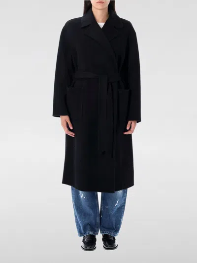 Polo Ralph Lauren Double-faced Wool Wrap Coat In Black