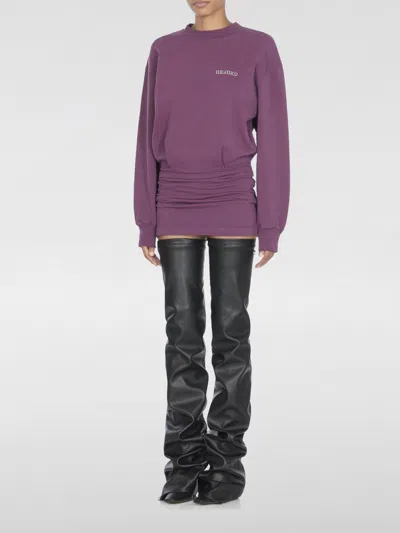 Attico Burgundy Mini Dress In Purple