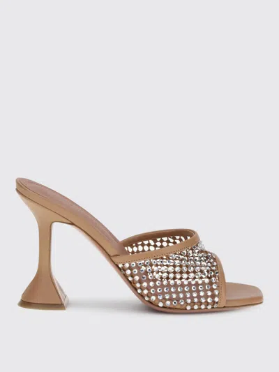 Amina Muaddi Women's Lupita Crystal Net 95 Sandals In White